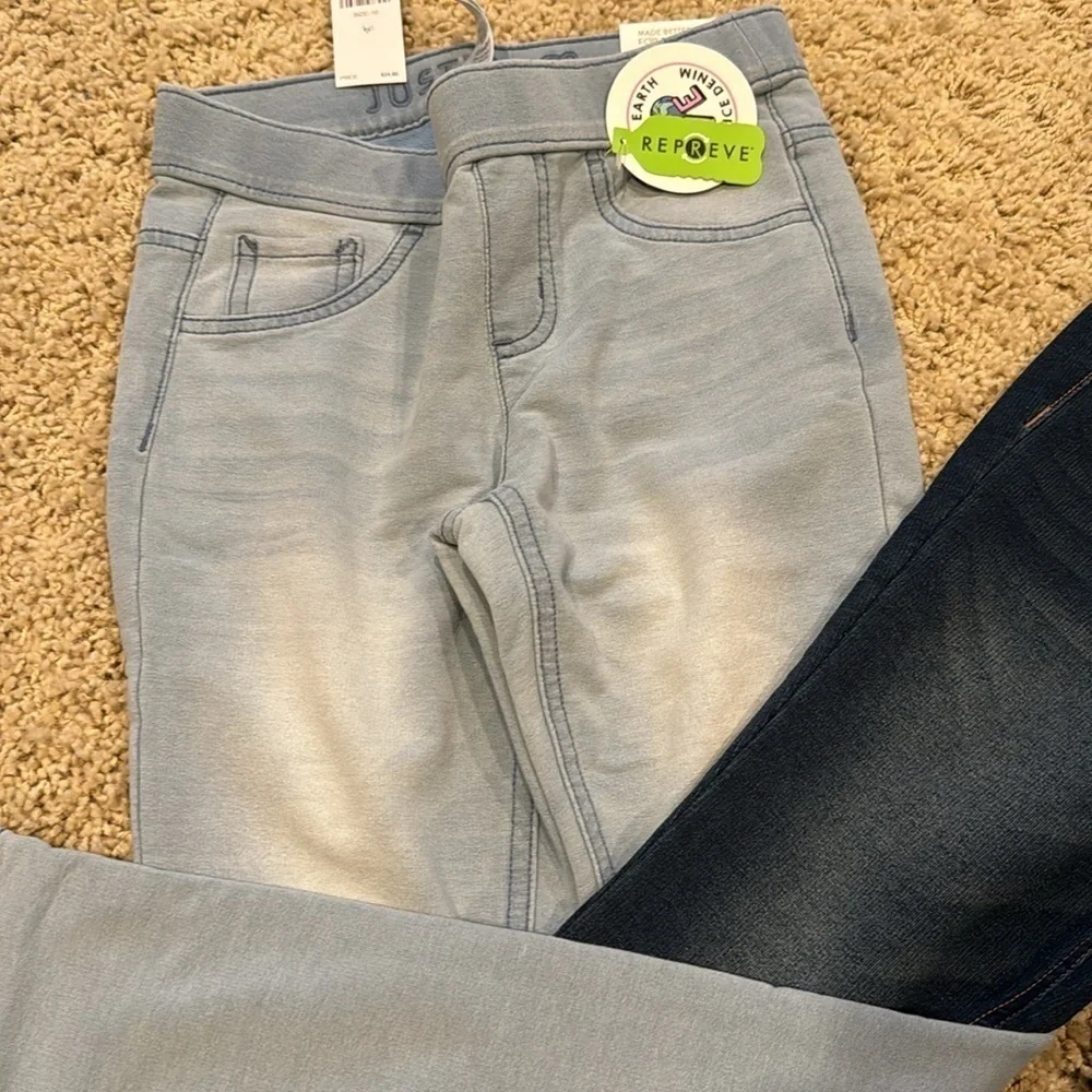NWT - 2 Justice denim leggings